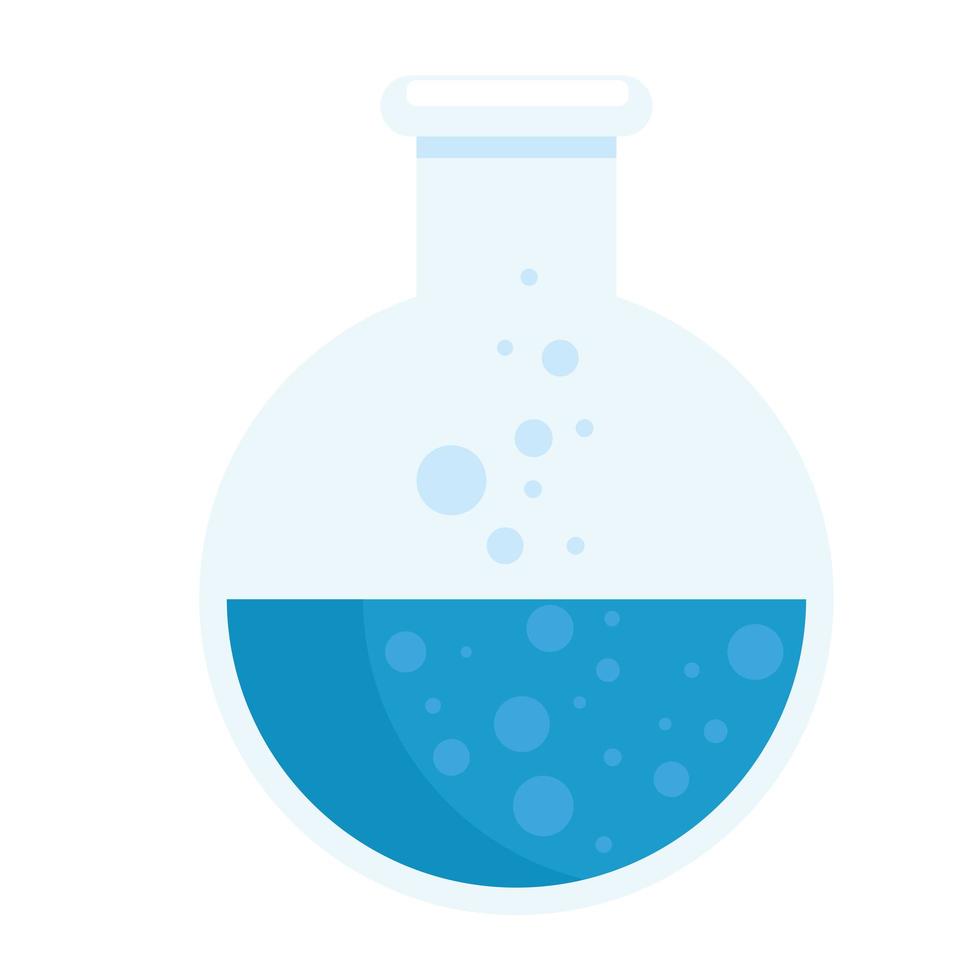 Laboratory blue flask vector