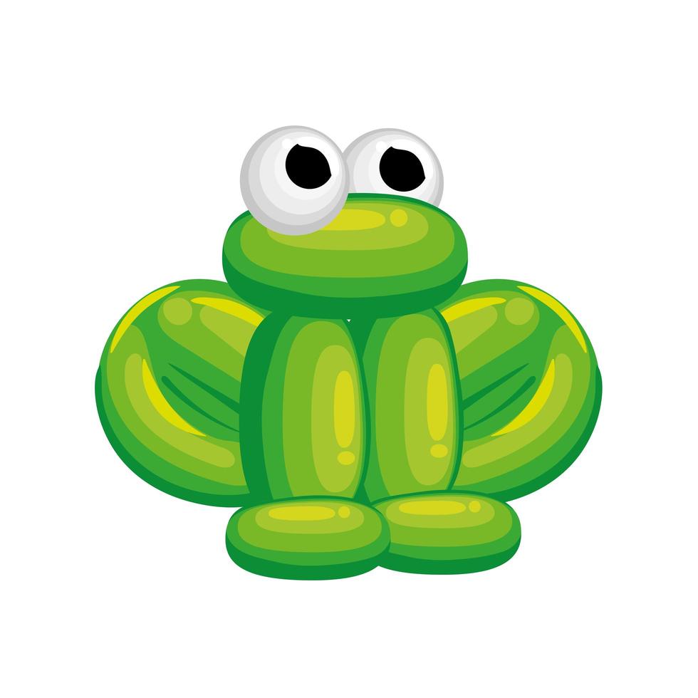 green frog balloon vector