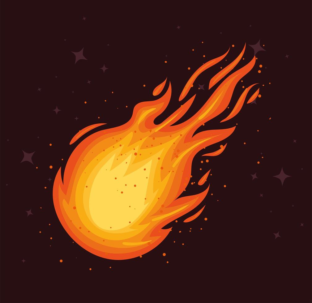 falling fireball poster vector