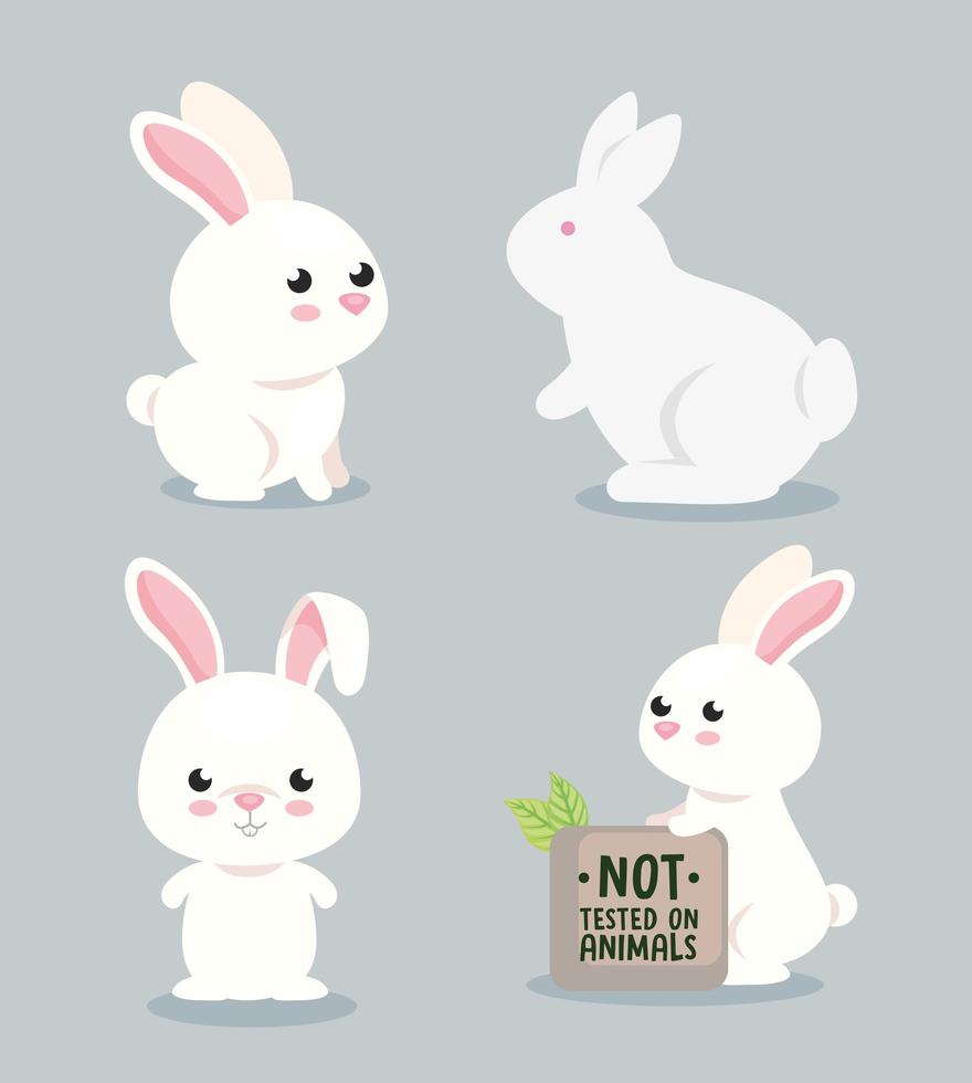 Cruelty free icon collection vector