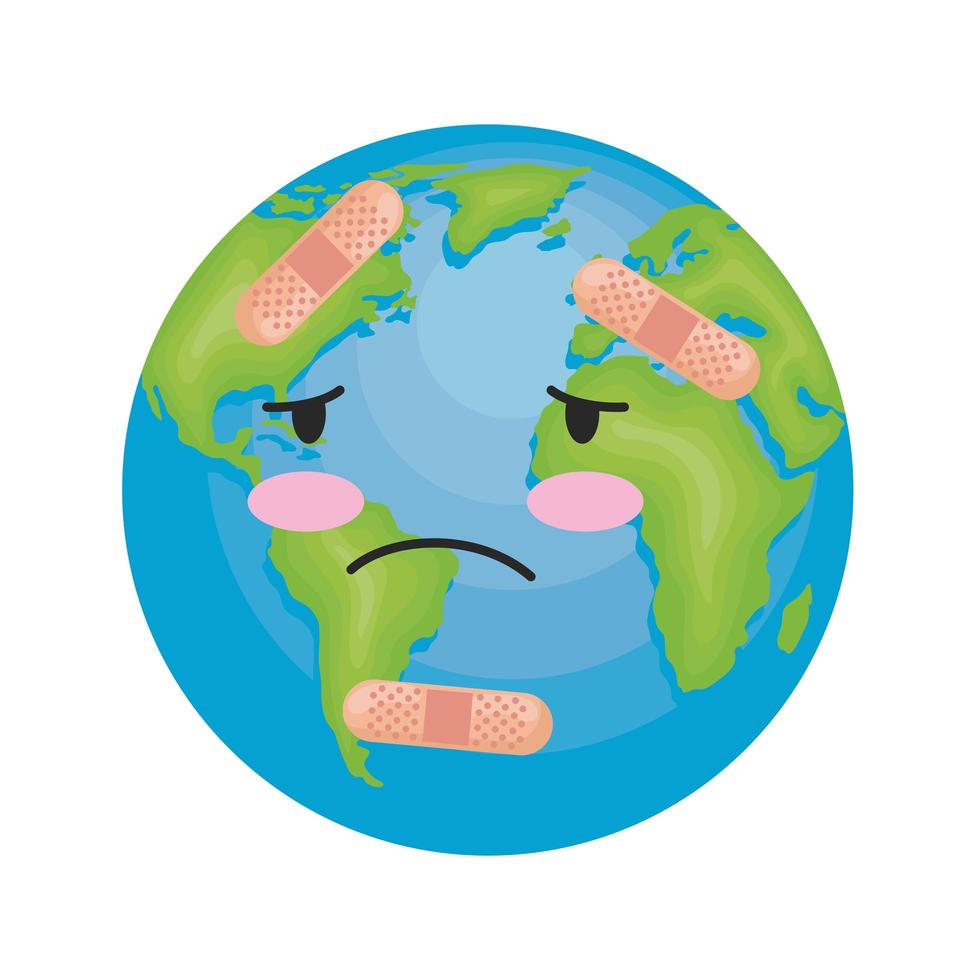 earth planet sick vector