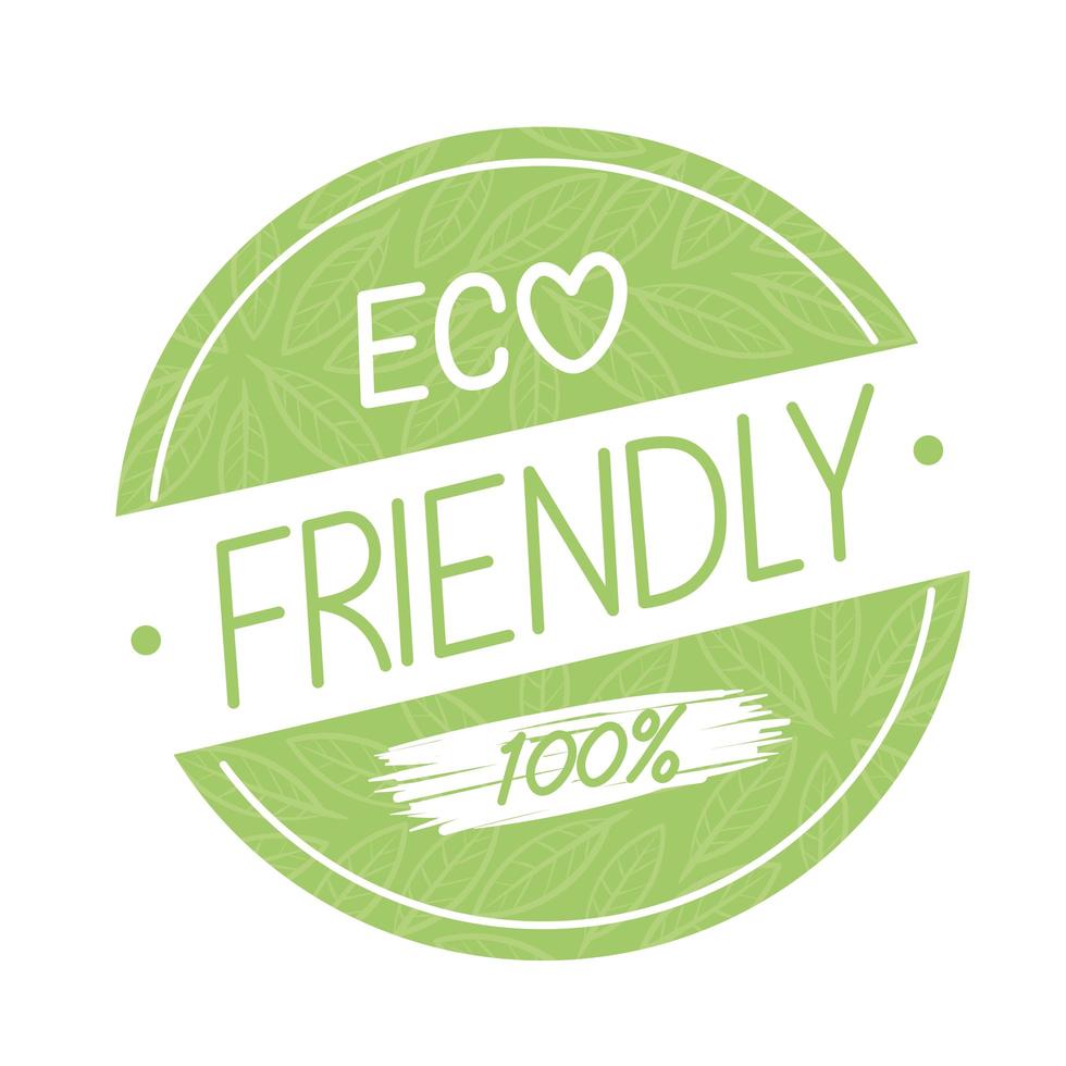 Eco friendly seal stamp vector