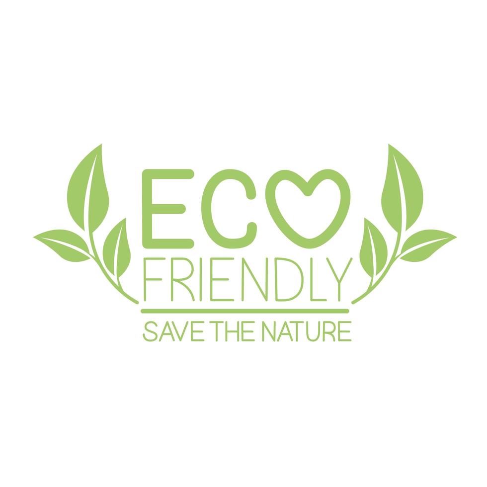 Eco friendly label vector