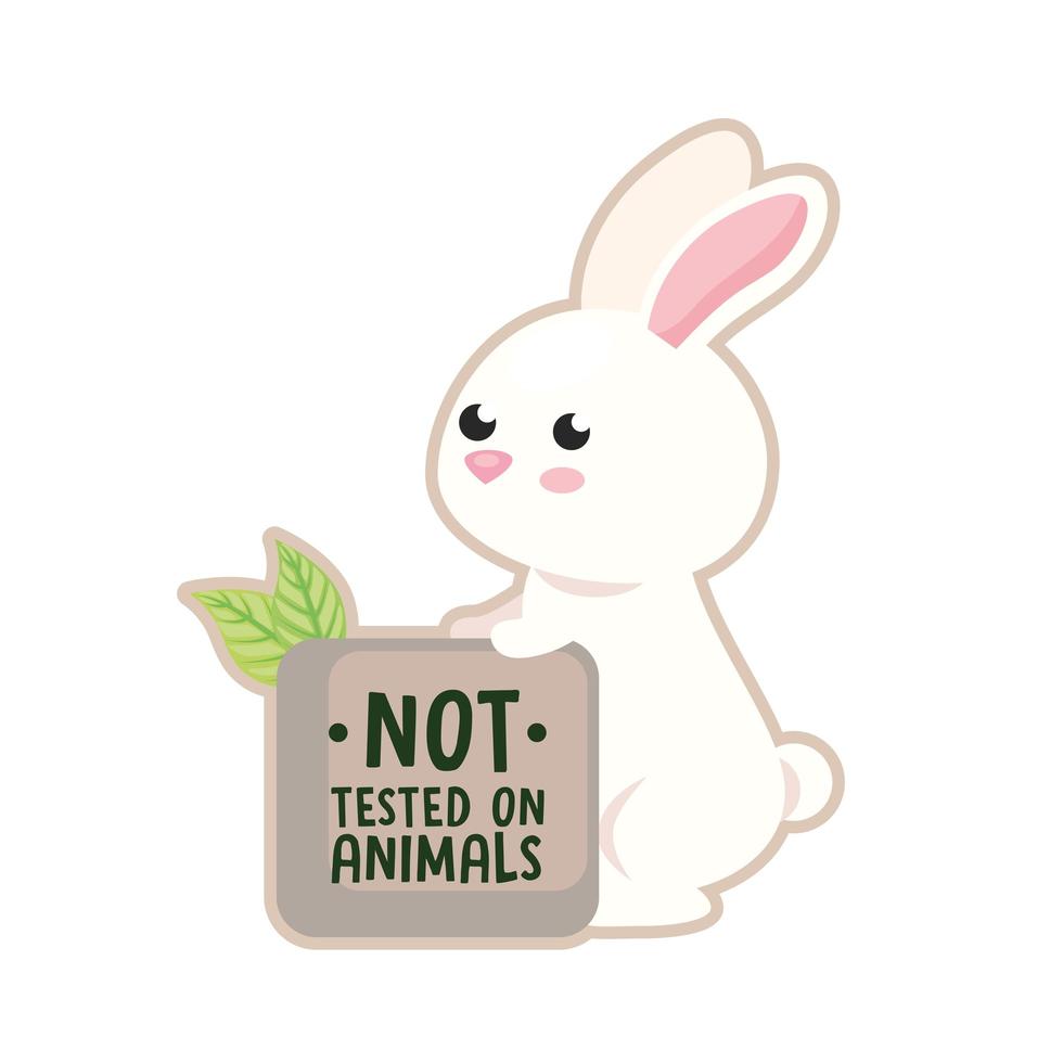Cruelty free cute rabbit vector