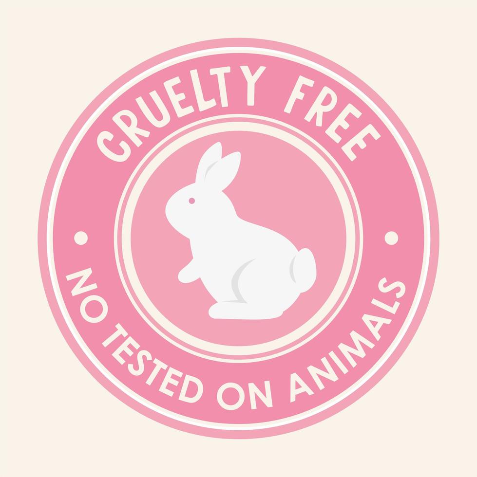 Cruelty free seal stamp vector