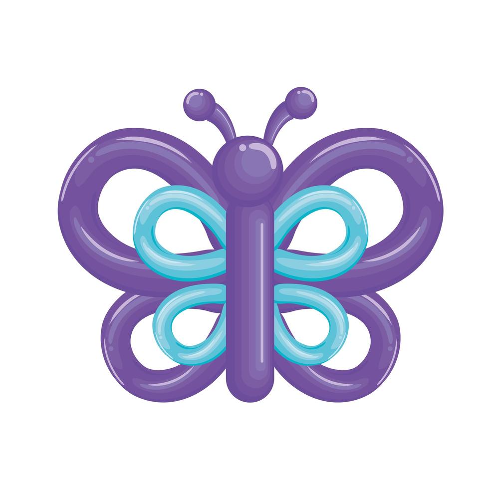 icono de globo de mariposa vector