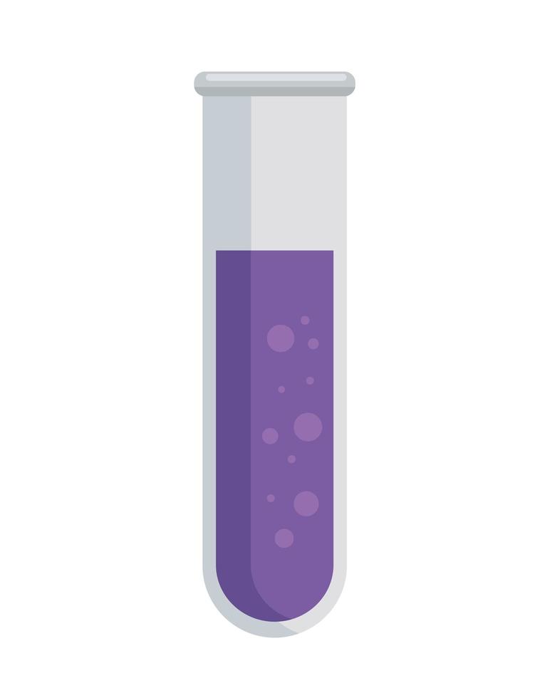 tubo de laboratorio morado vector