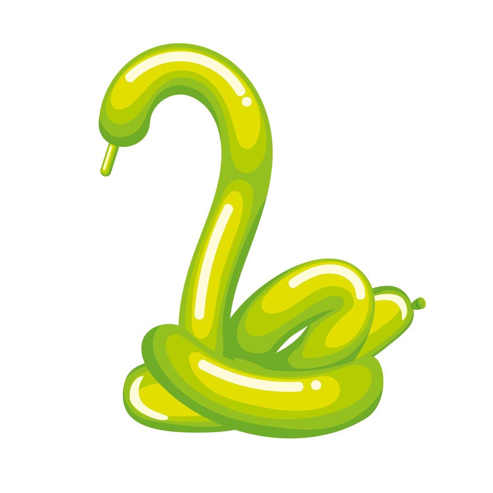 green snake balloon vector