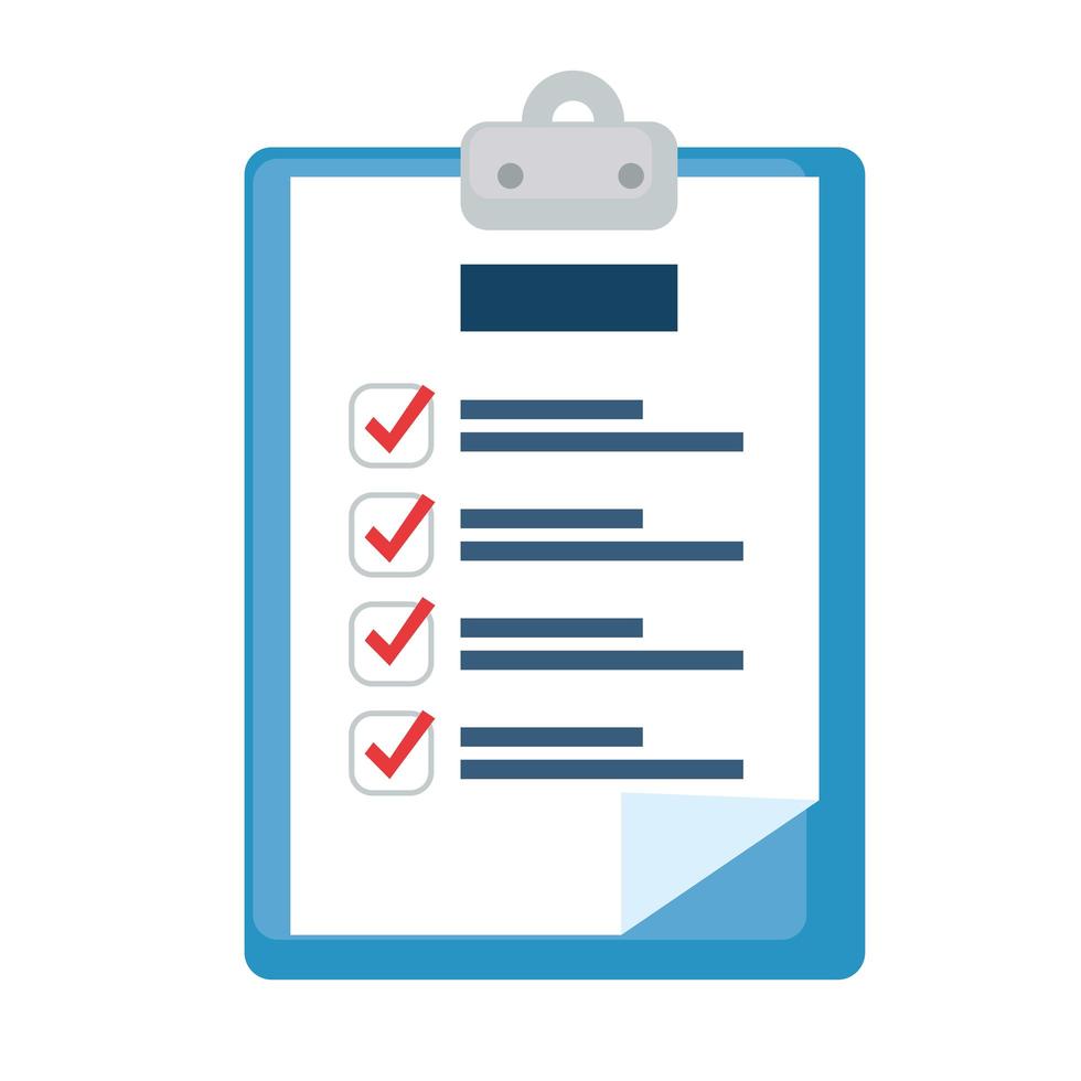 document with check marks vector