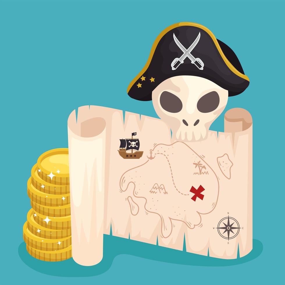 treasure pirate scenic vector