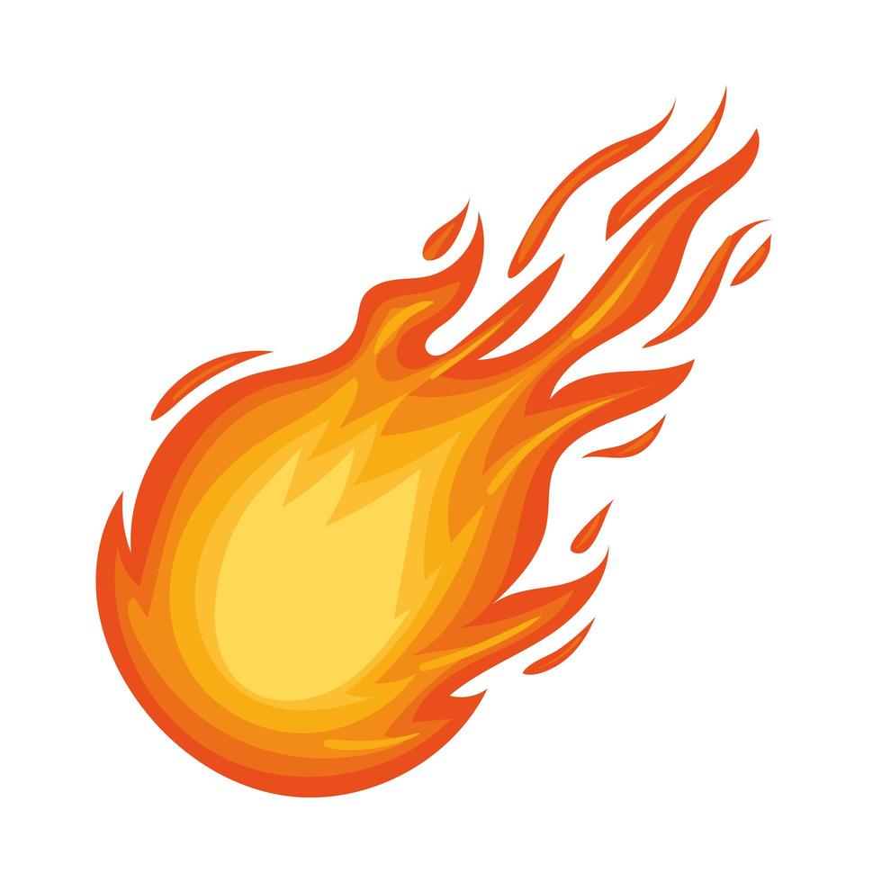 fireball falling icon vector