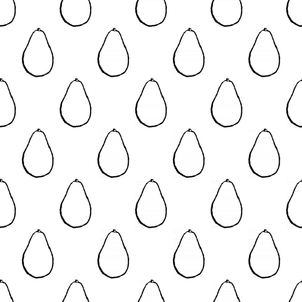 Seamless pattern with hand drawn fruits elements avocado. Vegetarian wallpaper. For design packaging, textile, background, design postcards and posters. vector
