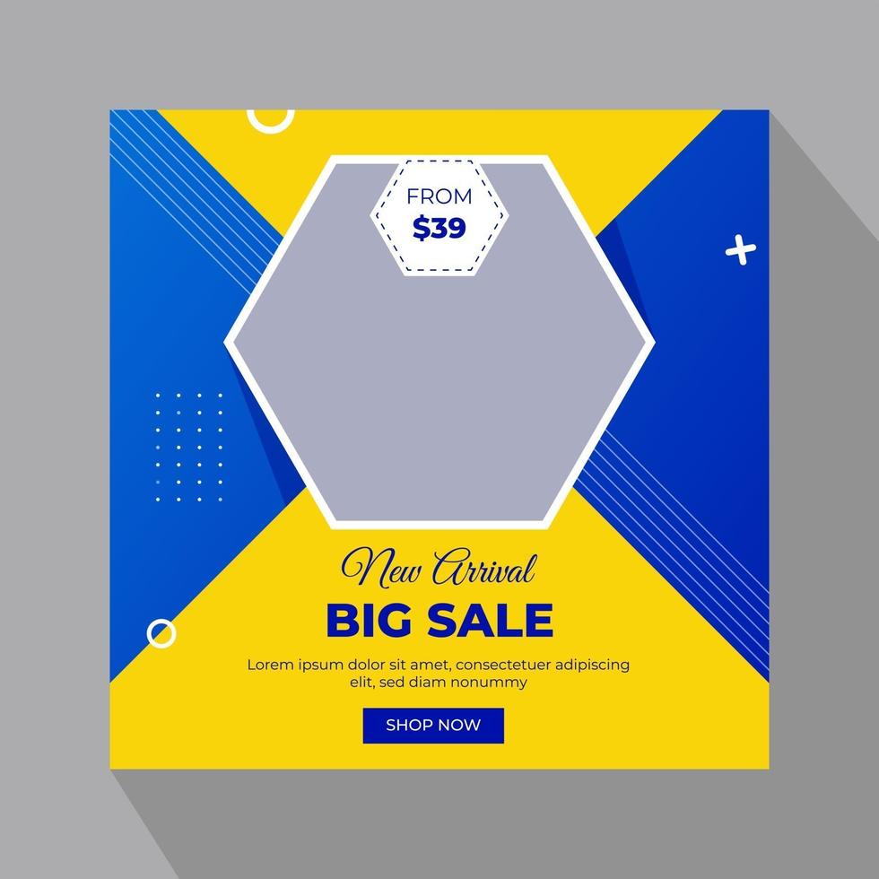 Big sale social media banner vector