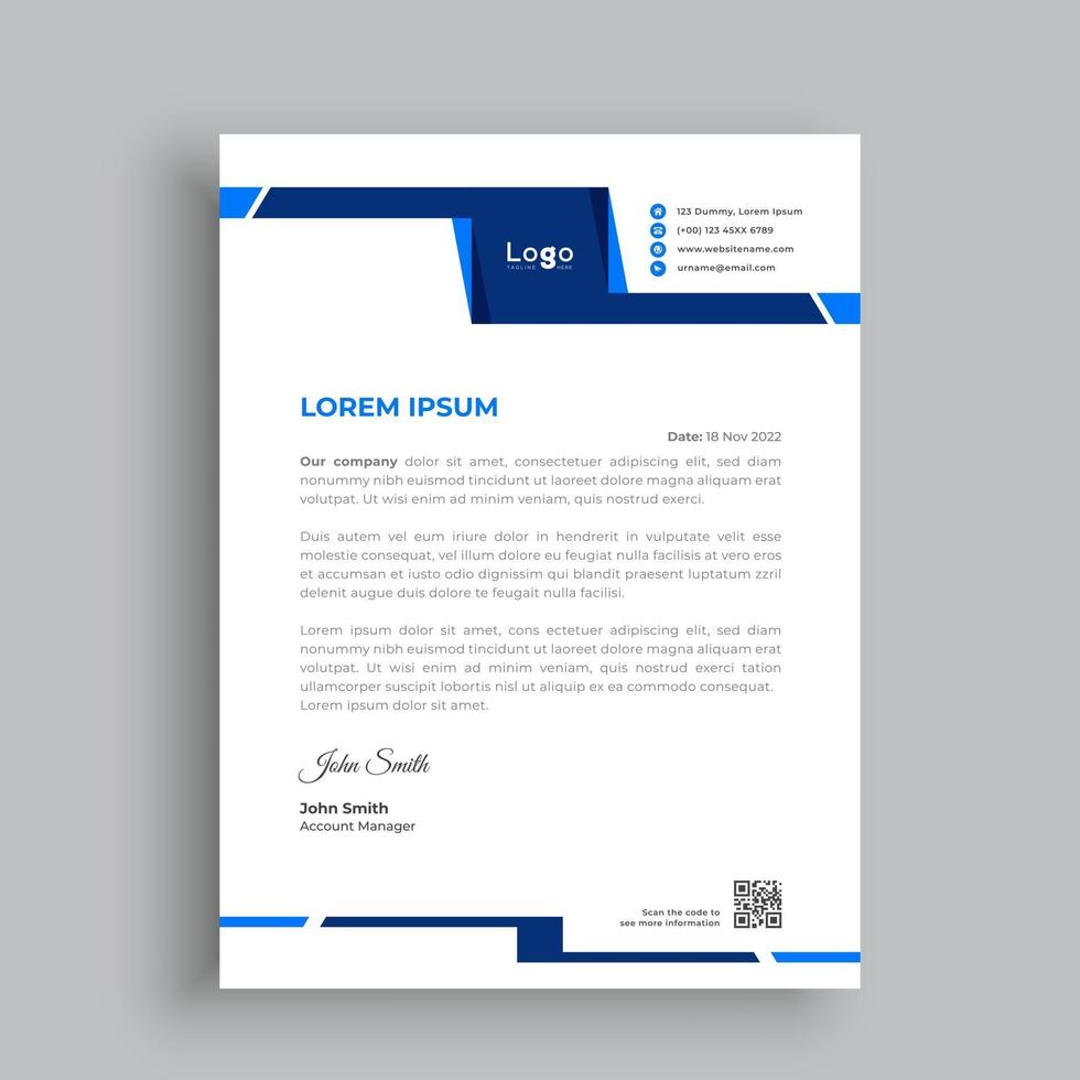 Business letterhead template vector