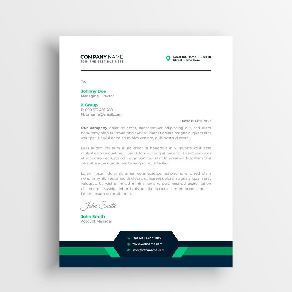 Business letterhead template vector