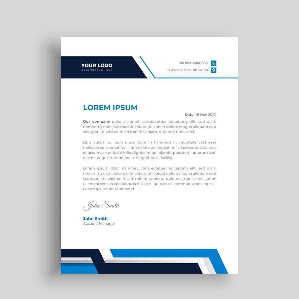 Business letterhead template vector