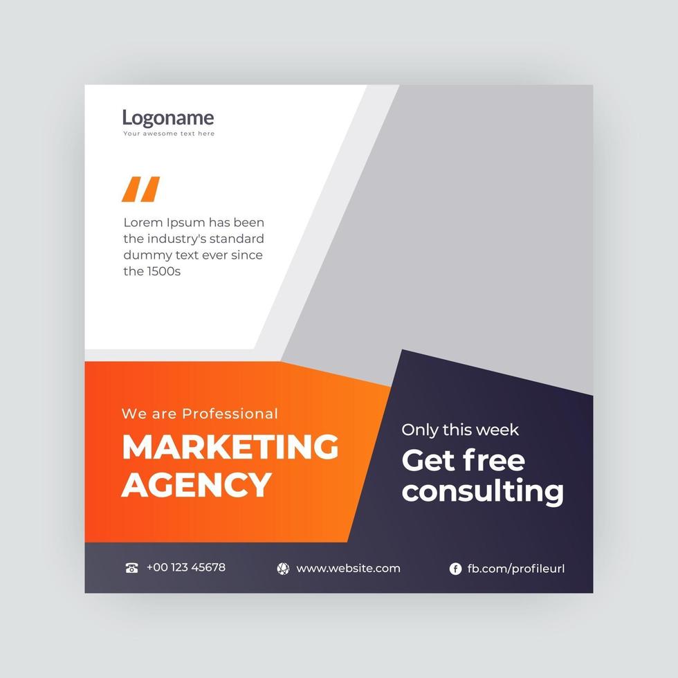 Digital marketing social media banner vector