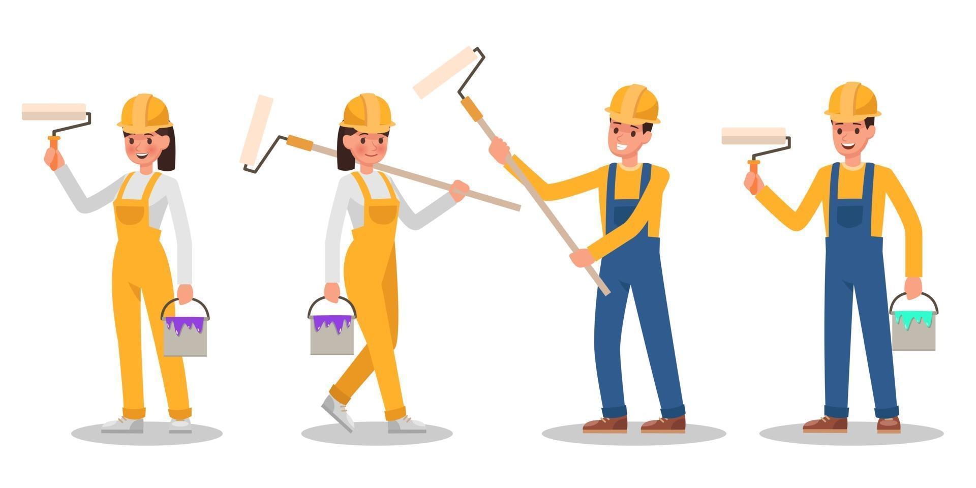 Construction Worker character vector design no3