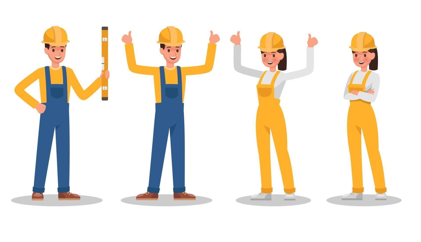 Construction Worker character vector design no7