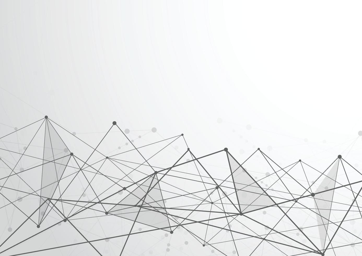 Abstract connecting dots and lines. Connection science background. Vector illustration