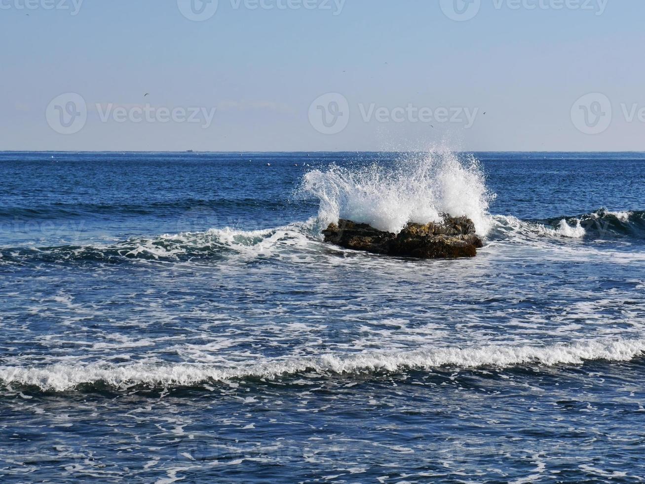 Stones in the sea. Sokcho city. South Korea photo