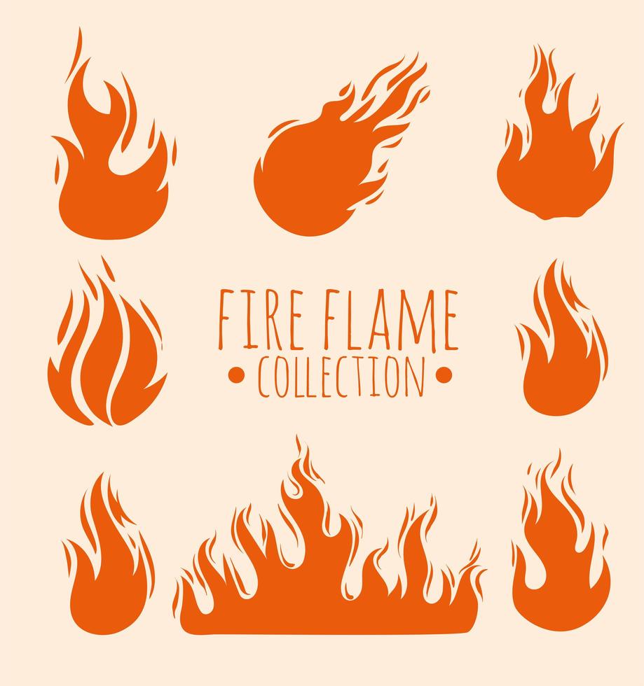 fire flames frame vector