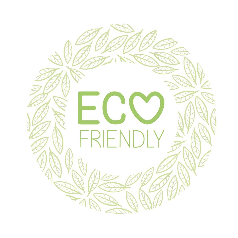 Eco friendly with leaves vector