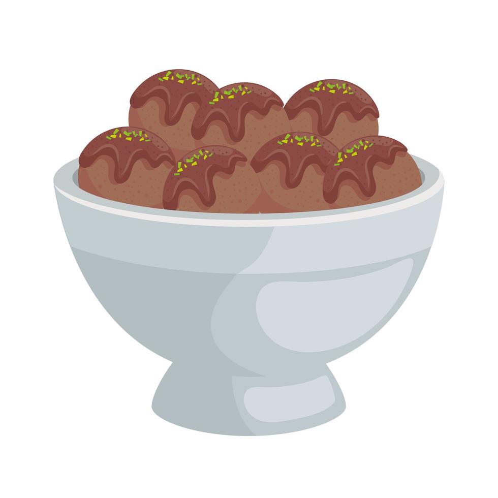 julabs jamuns in bowl vector
