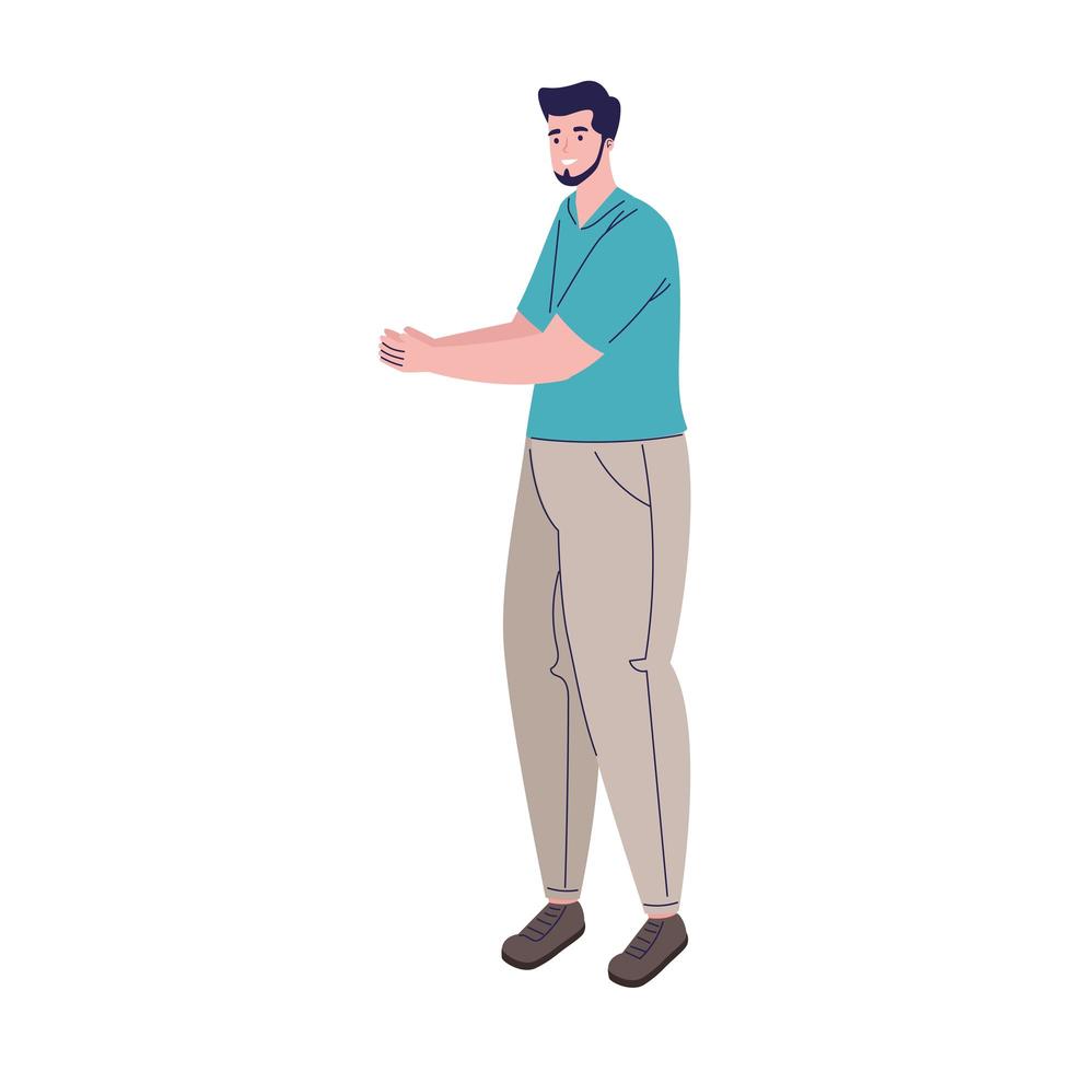 man standing character vector