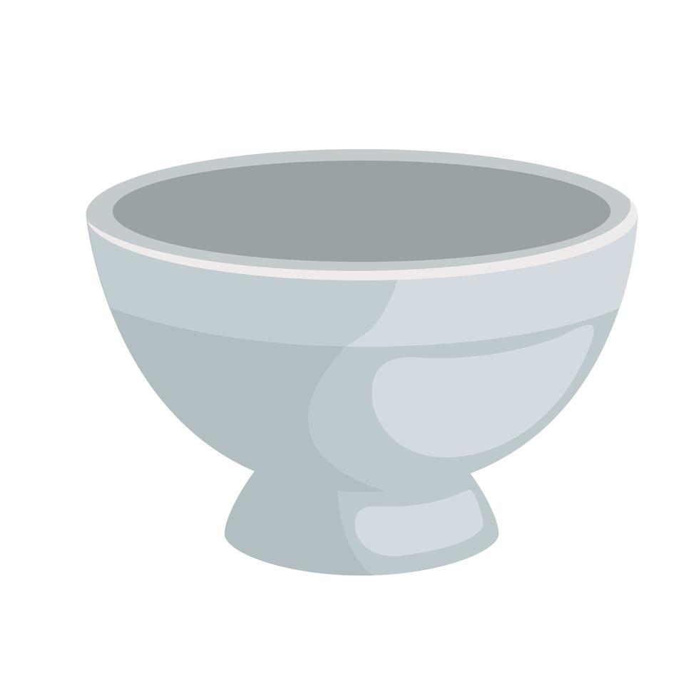 ceramic bowl utensil vector