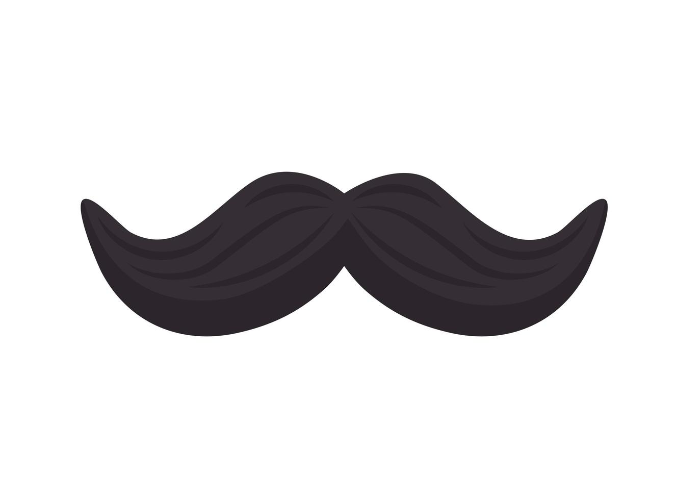 icono de bigote masculino vector