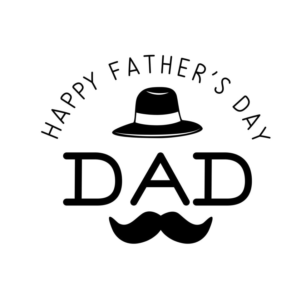 dad lettering font vector