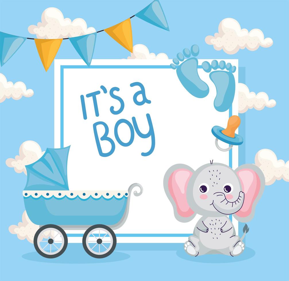 its a boy vector