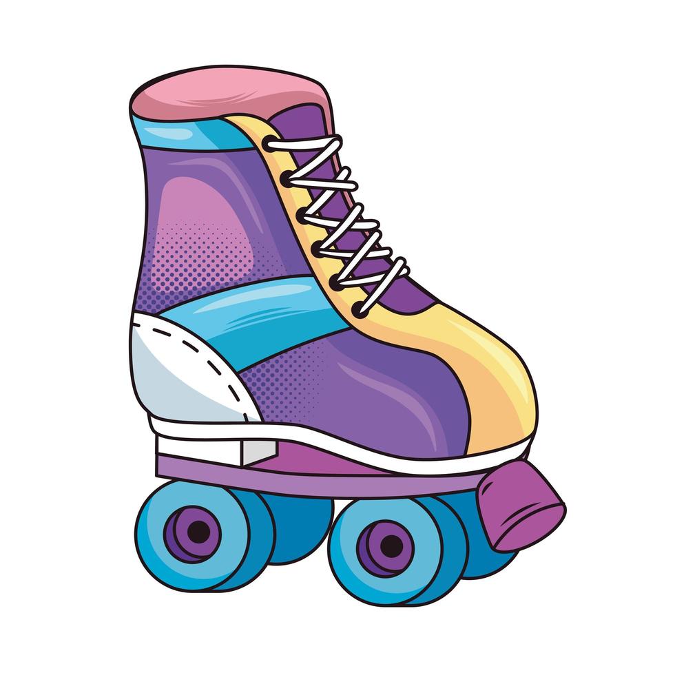 skate retro icon vector