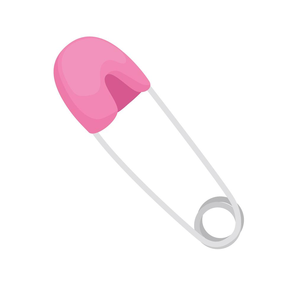 pink baby clothespin vector