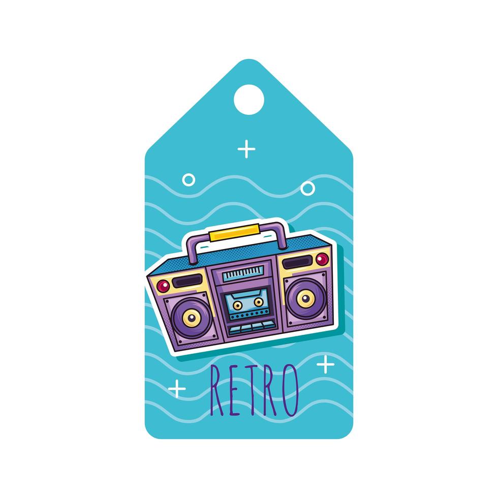 radio boombox tag vector