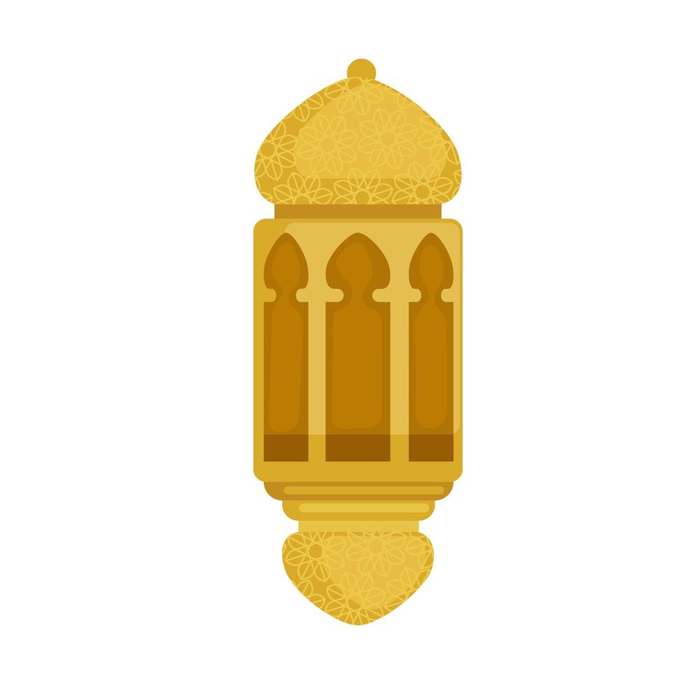 decoración de la lámpara dorada vector