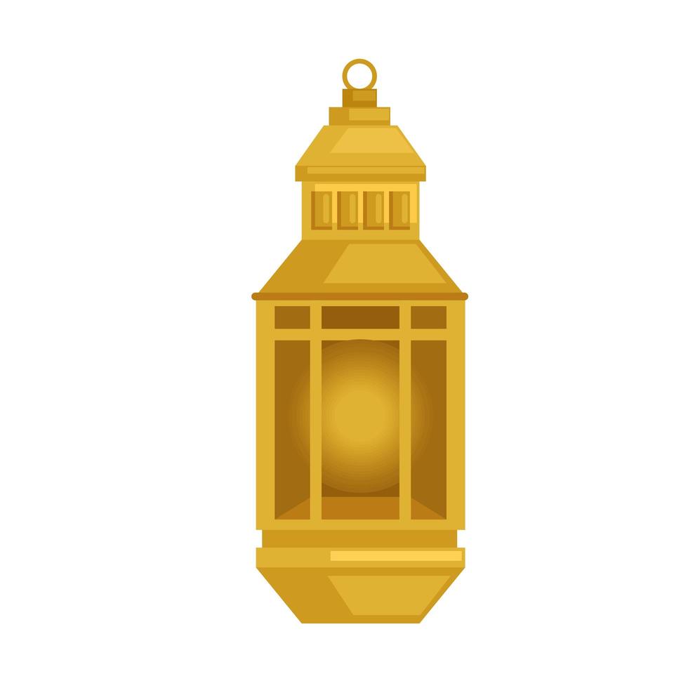 lámpara de oro colgando vector