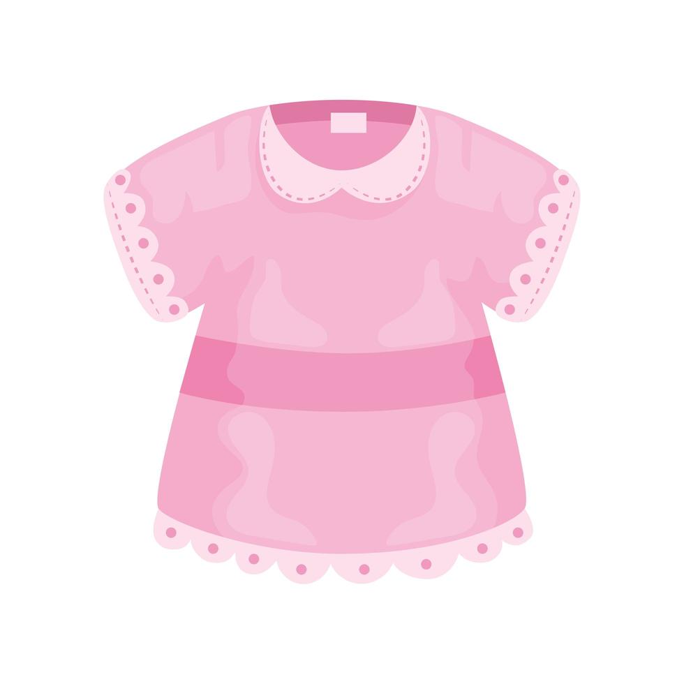 vestido rosa bebé vector