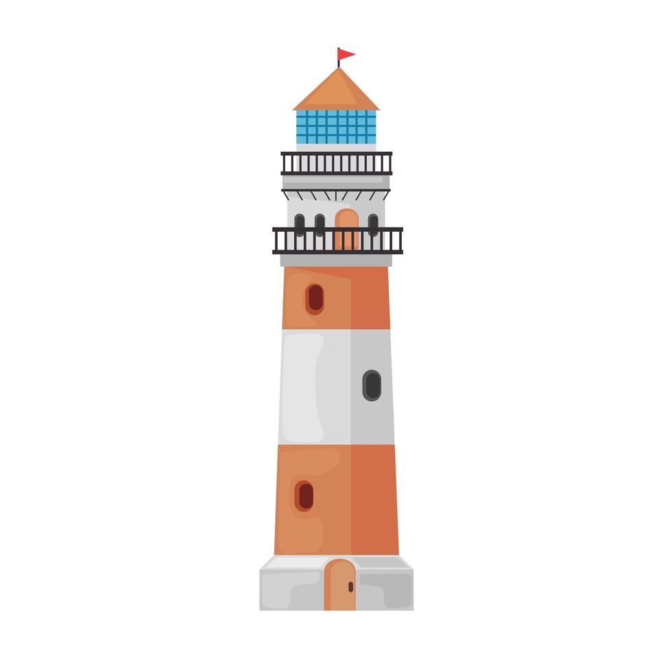 faro marino icono vector