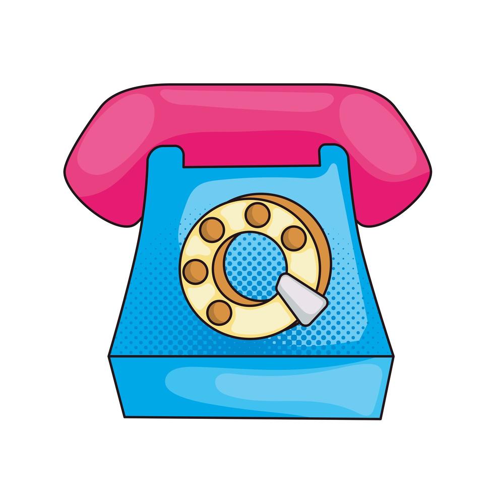 retro telephone icon vector