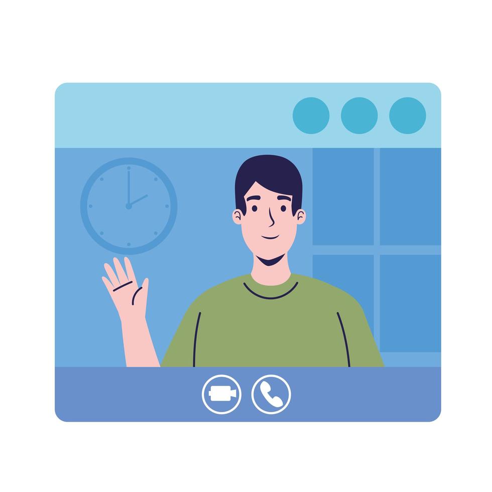 man in webpage vector