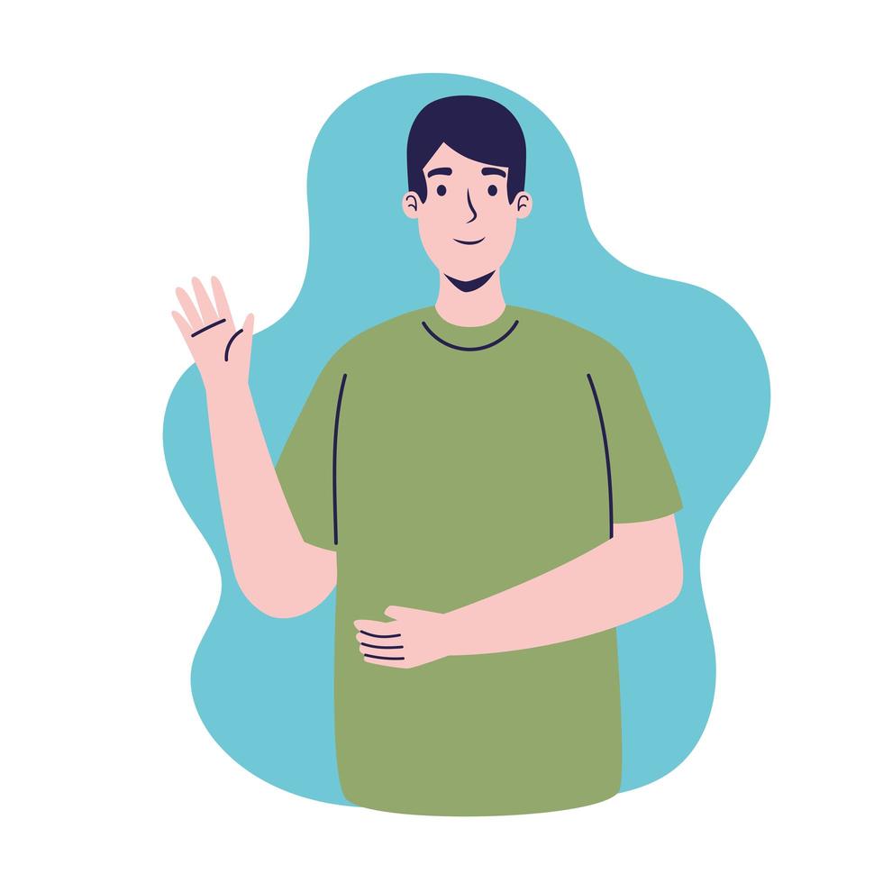 young man standing vector