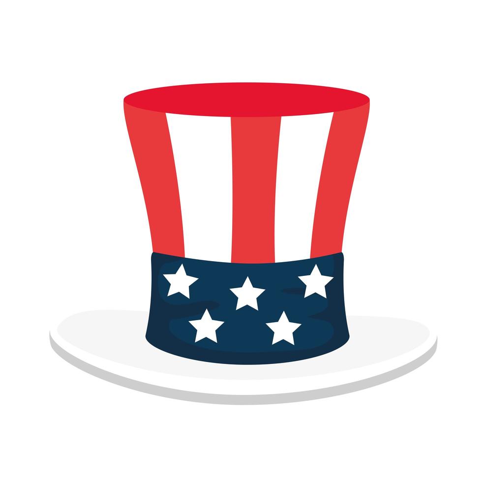 usa flag hat vector