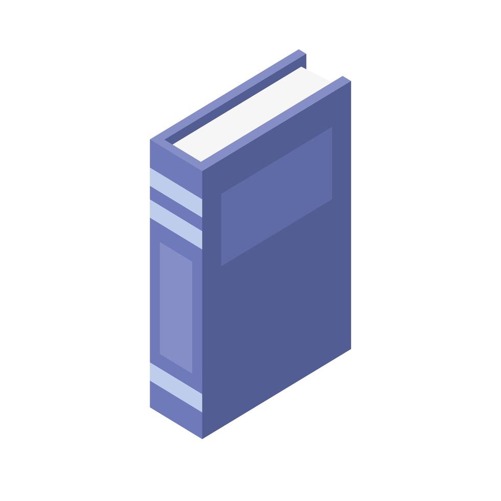 isometric blue book vector