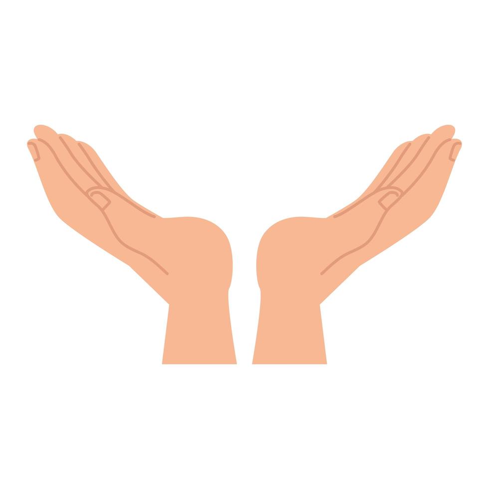 hands human lifting isolated icon vector