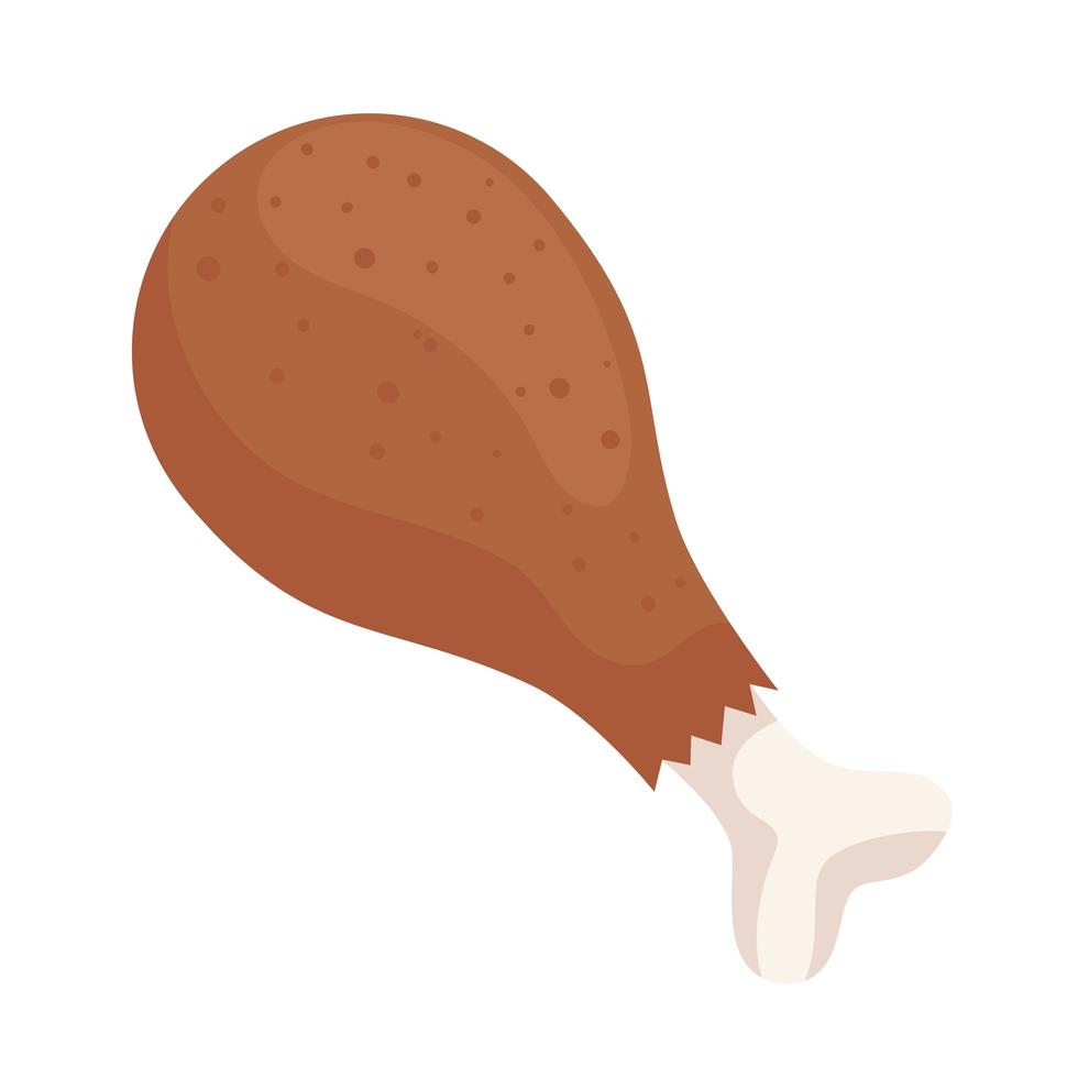 fresh chicken thigh vector