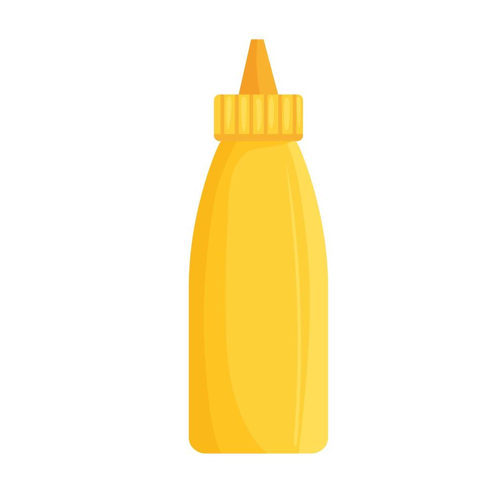 mustard sauce bottle isolated icon vector