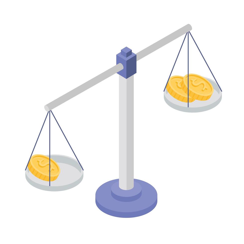 balance with coins vector