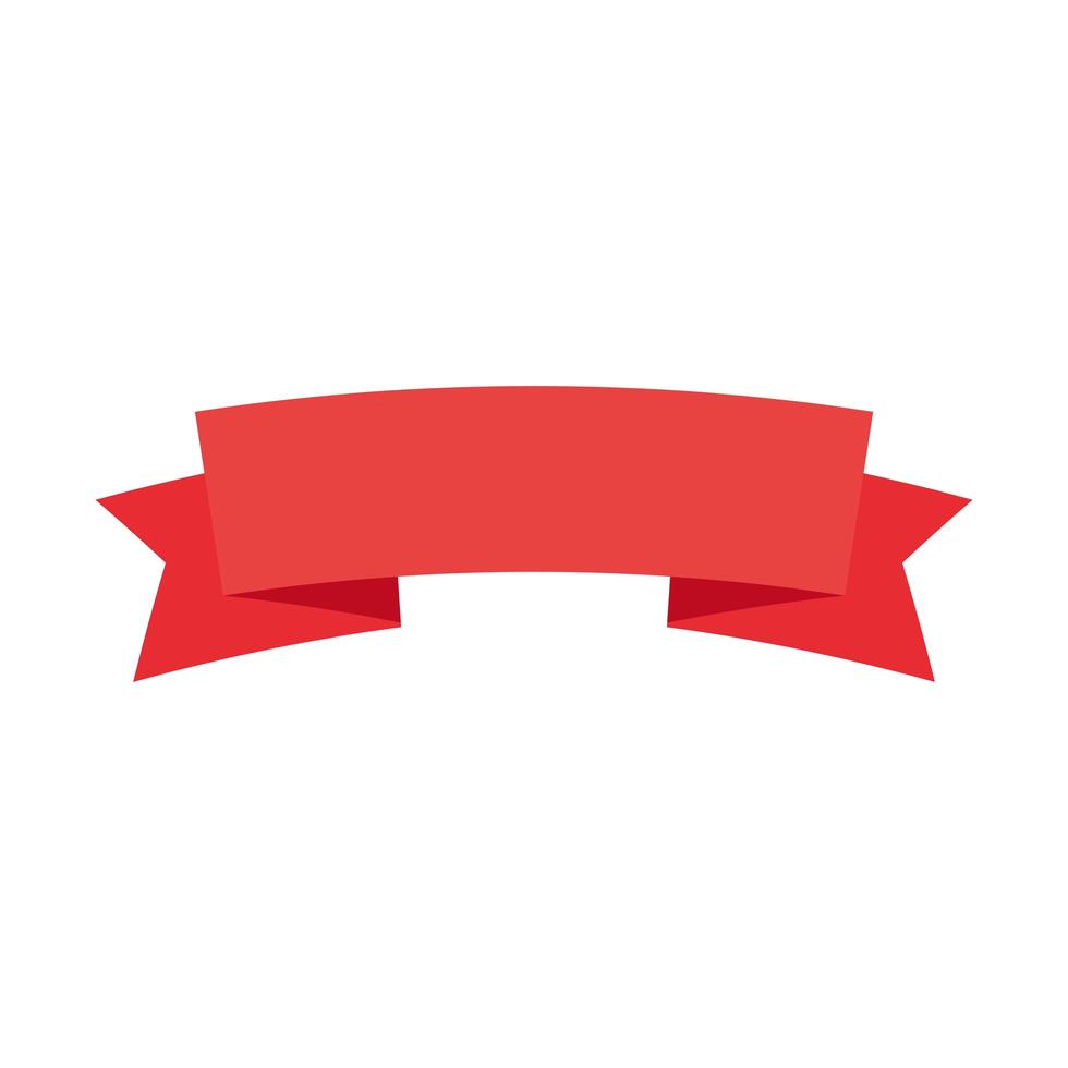 ribbon tape frame red icon vector